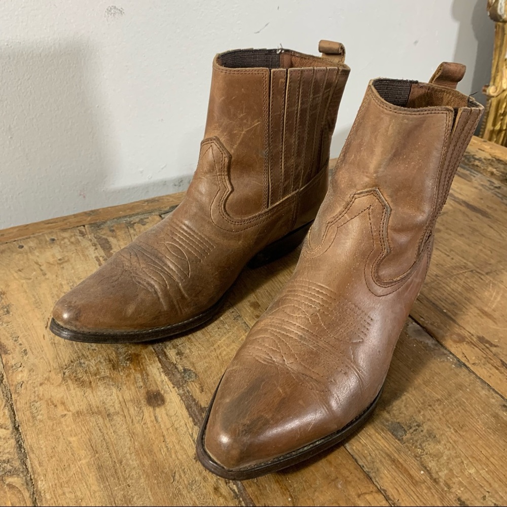 Joe Sanchez women ankle leather cowboy boots